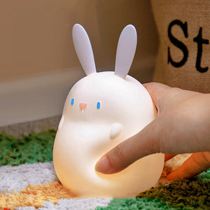 Creative Home Decoration Bunny Shape Silicone Night Light