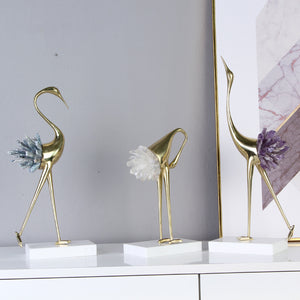 Home Crystal Crane Decoration