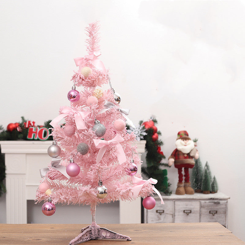 PinkChristmas Tree Package Home Flocking Decoration